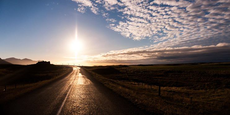 Highway, Iceland, Sunrise