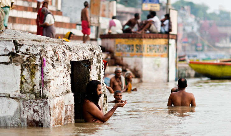 Bathing, India, River Ganges, Varanasi