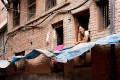 Bhaktapur, Brick, Nepal, Second Floor, Window, Woman